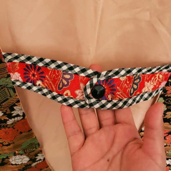 Unisex Asian Red Multicolor Beautiful Pattern Traditional Clothing Long Vest - Picture 8 of 15